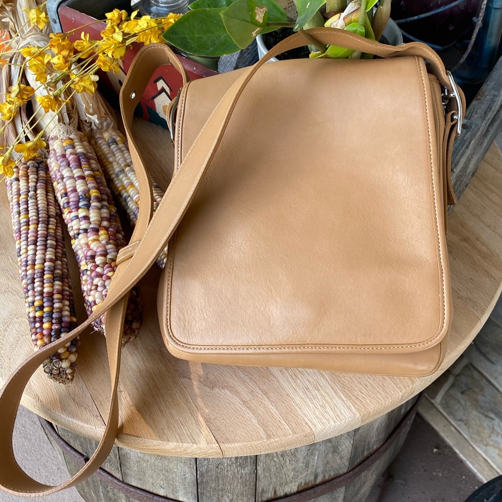 Coach Saddle Studio Flap Convertible Leather Bag